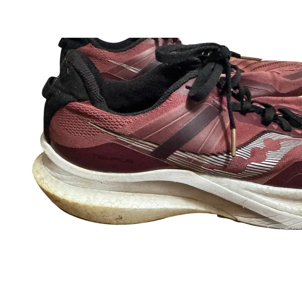 Saucony Tempus Running Shoes Mens Burgundy Good Stability Sneakers